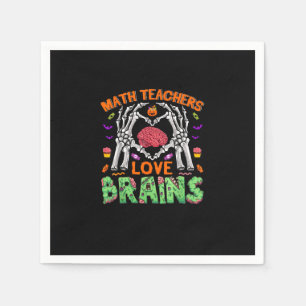Wiskunde Hersenhart Skelet Hand Zombie Halloween Servet