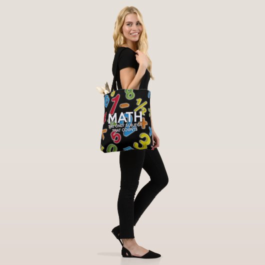 Wiskunde het enige onderwerp dat leuk citaat telt draagtas (Op model)