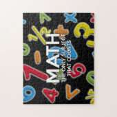 WISKUNDE HET ENIGE ONDERWERP DAT TEKST LEGPUZZEL (Verticaal)