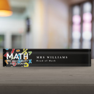 WISKUNDE HET ENIGE ONDERWERP DAT TEKST NAAMBORDJE