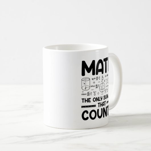 Wiskunde het enige onderwerp dat telt - koffie - M Koffiemok (Voorkant rechts)