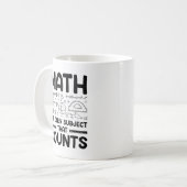 Wiskunde het enige onderwerp dat telt - koffie - M Koffiemok (Voorkant links)
