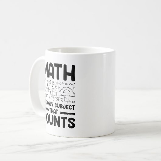 Wiskunde het enige onderwerp dat telt - koffie - M Koffiemok (Voorkant links)