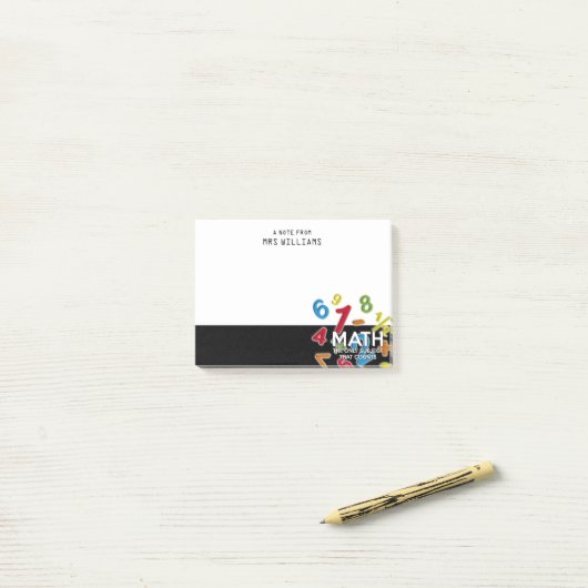 Wiskunde. Het enige onderwerp dat telt Post-it® Notes (Op bureau)