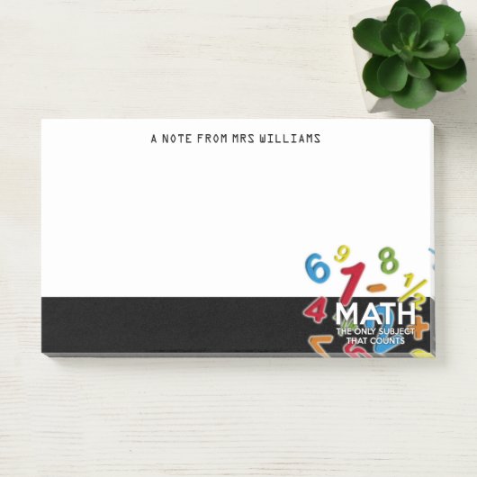 Wiskunde het enige onderwerp dat telt post-it® notes (Kantoor)