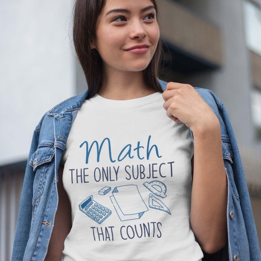 Wiskunde het enige onderwerp dat telt t-shirt