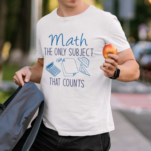 Wiskunde het enige onderwerp dat telt t-shirt