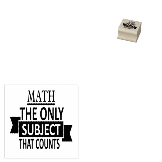 Wiskunde. Het enige onderwerp dat telt. Wiskunde P Rubberstempel (Gestempeld)
