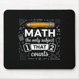 Wiskunde het enige vak dat telt Funny Math Teach Muismat