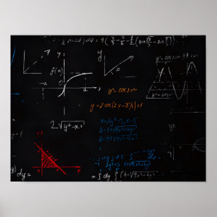 Wiskunde Horizontaal Poster
