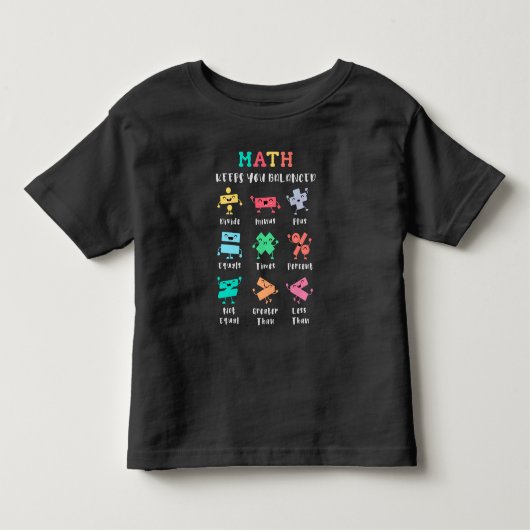 Wiskunde houdt je in evenwicht kinder shirts (Voorkant)
