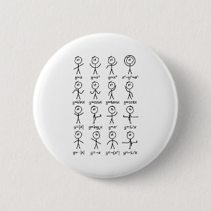 Wiskunde I Stokfiguren I Functies Vergelijkingen I Ronde Button 5,7 Cm