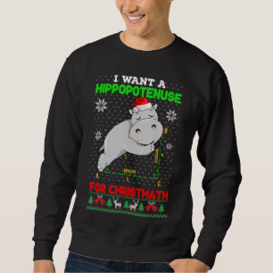 Wiskunde Ik wil een hippopee voor Christwiskunde U Trui