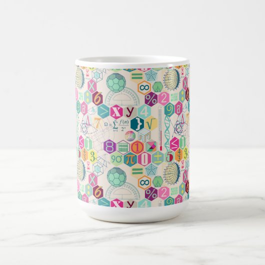 Wiskunde in kleur (roze) koffiemok (Center)