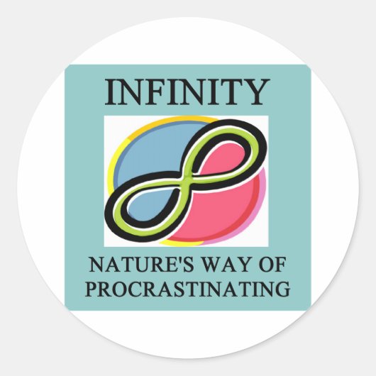 WISKUNDE INFINITEIT RONDE STICKER (Voorkant)