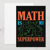 Wiskunde is de Wiskunde van de wiskunde van Superp Bedankkaart (Voorkant / Achterkant)