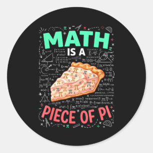 Wiskunde is een eitje - Pi-dag & wiskundeliefh Ronde Sticker