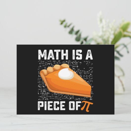 Wiskunde is een stukje pi-dagtaartwiskunde kaart (Staand voorkant)