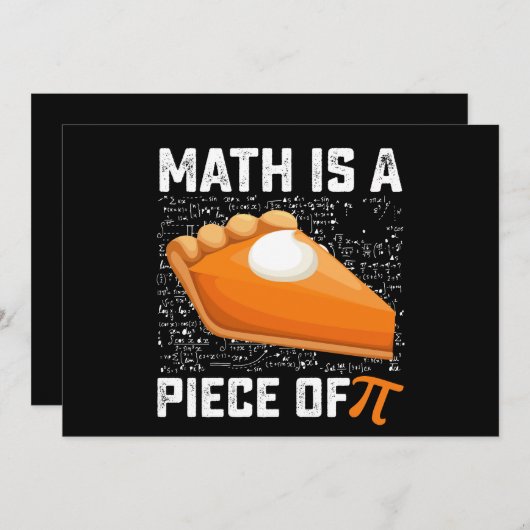 Wiskunde is een stukje pi-dagtaartwiskunde kaart (Voorkant / Achterkant)