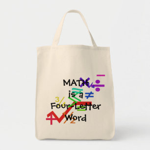 Wiskunde is een vierletterige Canvas tas