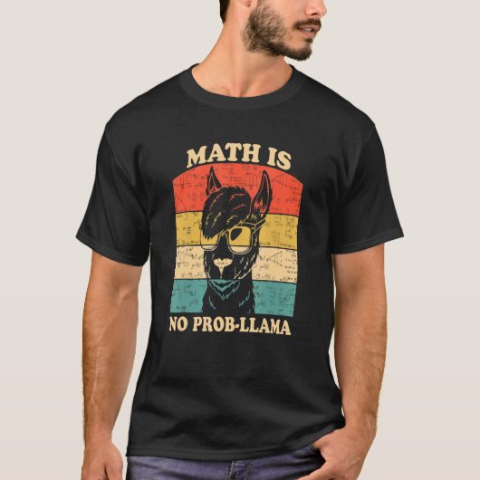 Wiskunde is geen Prob llama Education Instructor P T-shirt (Voorkant)