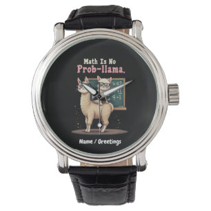 Wiskunde is geen prob-llama plezier & Schattigee W Horloge