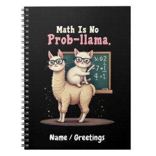 Wiskunde is geen prob-llama plezier & Schattigee W Notitieboek