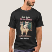Wiskunde is geen prob-llama plezier & Schattigee W T-shirt (Voorkant)