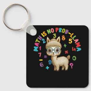 Wiskunde is geen Prob-Llama Wiskunde Llama Docent Sleutelhanger