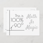 Wiskunde Is Magic Grappig Aanpasbaar Briefkaart (Voorkant / Achterkant)
