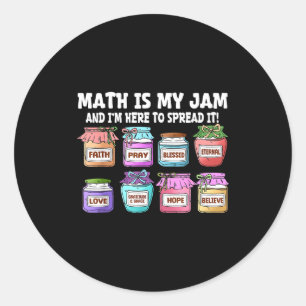 Wiskunde Is Mijn Jam En Ik Ben Hier Om Het Te Vers Ronde Sticker