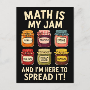 Wiskunde is mijn jam - Grappig Leraar Ontwerp Feestdagenkaart