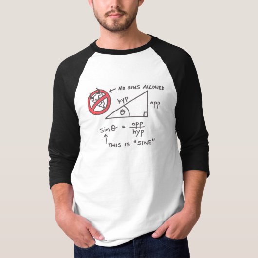 Wiskunde Joke Trigonometrie Sinus Functie T-shirt (Voorkant)