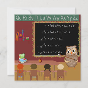 Wiskunde Kerst Wens Briefkaart