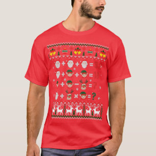Wiskunde kerstkerstfeestdagen Wiskunde vergelijkin T-shirt