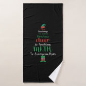 Wiskunde Kerstleraar Elf Gift-design Badhanddoek (Badhanddoek)