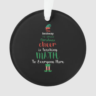Wiskunde Kerstleraar Elf Gift-design Ornament