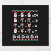 Wiskunde Kerstleraar GREYHOUND Sparkling Wijnetiket (Enkel label)