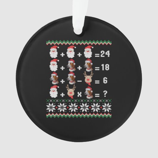 Wiskunde kerstleraar ornament (voorkant)