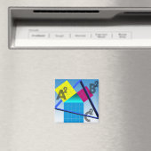 Wiskunde, kleurrijk design magneet (Insitu (Vaatwasser))