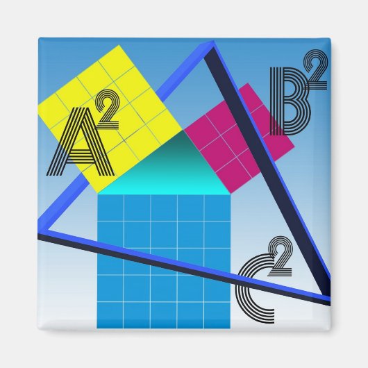 Wiskunde, kleurrijk design magneet (Voorkant)