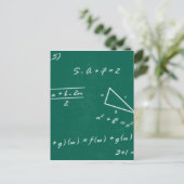 wiskunde leraar algebra geek briefkaart (Staand voorkant)