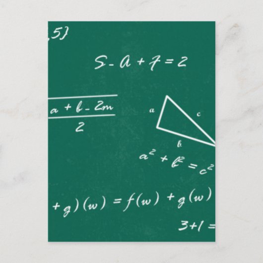 wiskunde leraar algebra geek briefkaart (Voorkant)