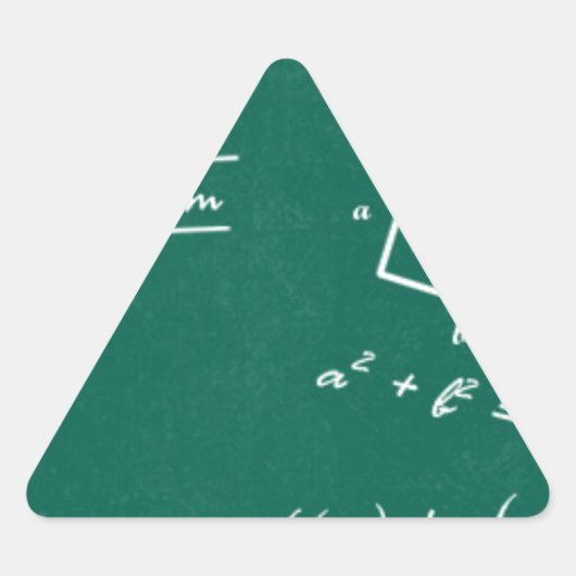 wiskunde leraar algebra geek driehoek sticker (Voorkant)