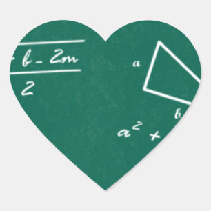 wiskunde leraar algebra geek hart sticker