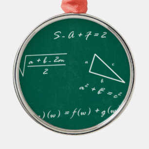 wiskunde leraar algebra geek metalen ornament
