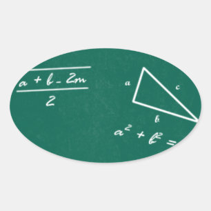 wiskunde leraar algebra geek ovale sticker