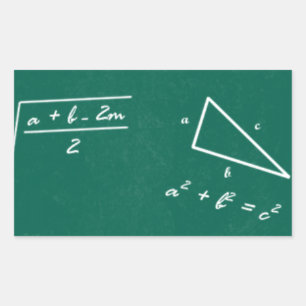 wiskunde leraar algebra geek rechthoekige sticker