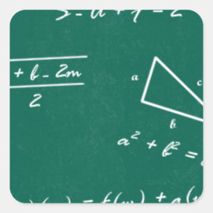 wiskunde leraar algebra geek vierkante sticker