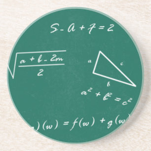 wiskunde leraar algebra geek zandsteen onderzetter